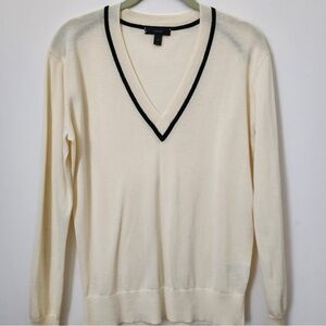 J. Crew lightweight soft knit cotton vneck sweater
